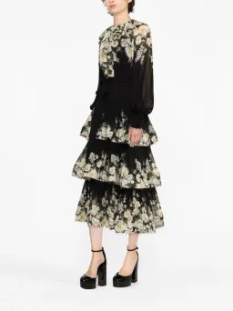 Zimmermann Coaster Tiered Midi Dress in Georgette Size 2 / AU 12 for rent on The Volte - image 2