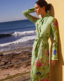 Alemais Olivia Midi Shirtdress Floral Size 10 for rent on The Volte - image 5