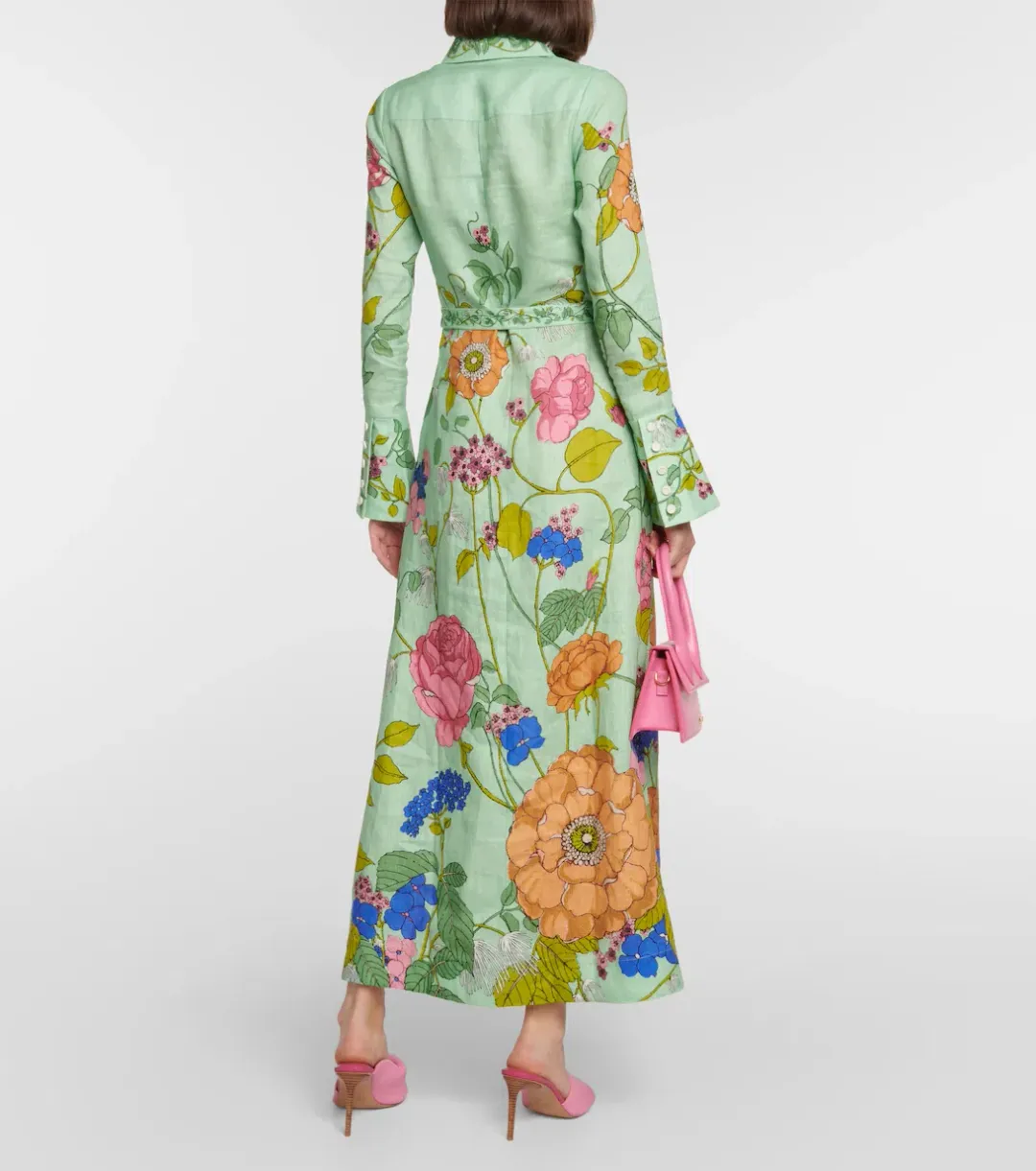 Alemais Olivia Midi Shirtdress Floral Size 10 for rent on The Volte - main image