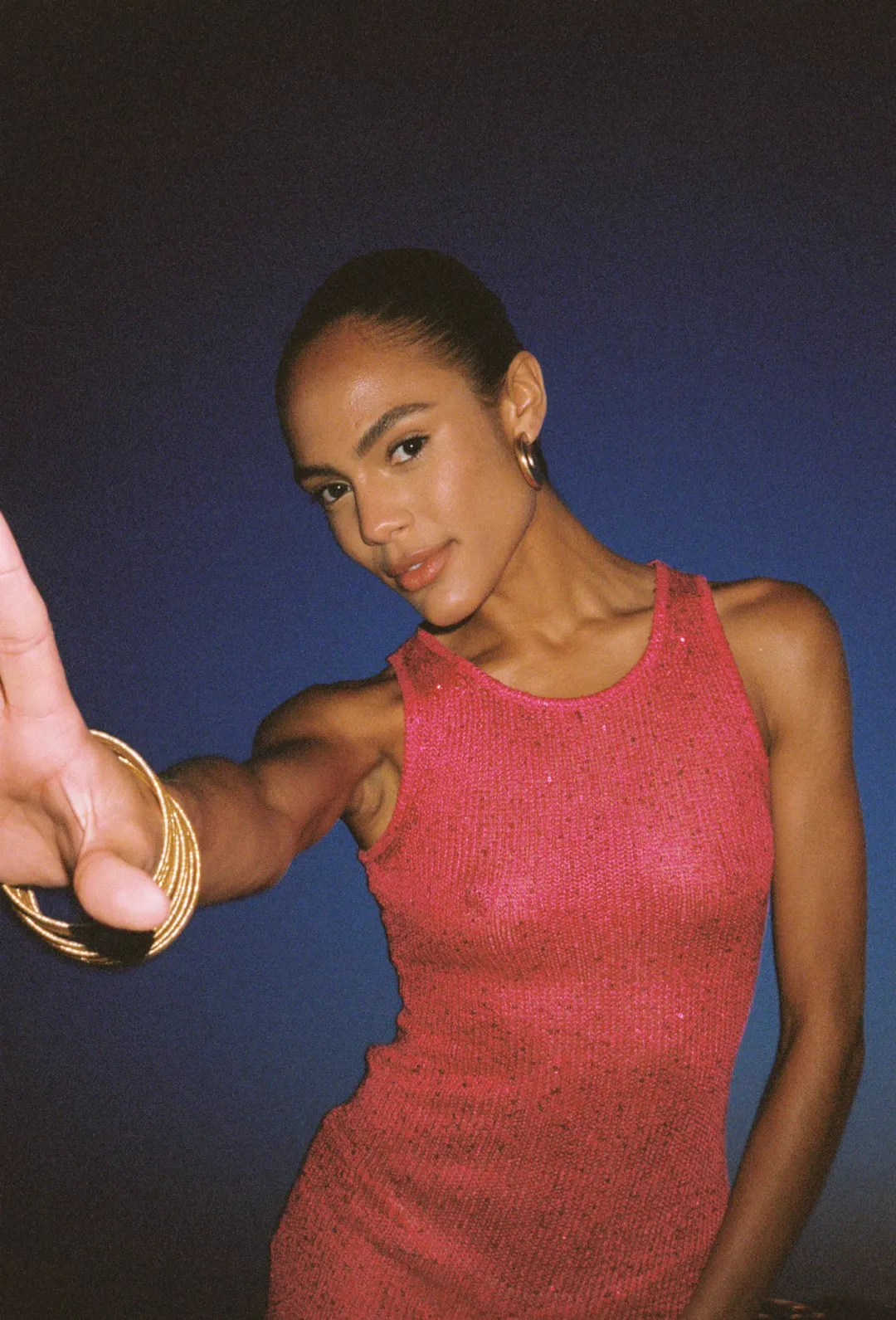 Asta Resort Natalia Dress in Fuchsia Sequin Size 6 for rent on The Volte - main image