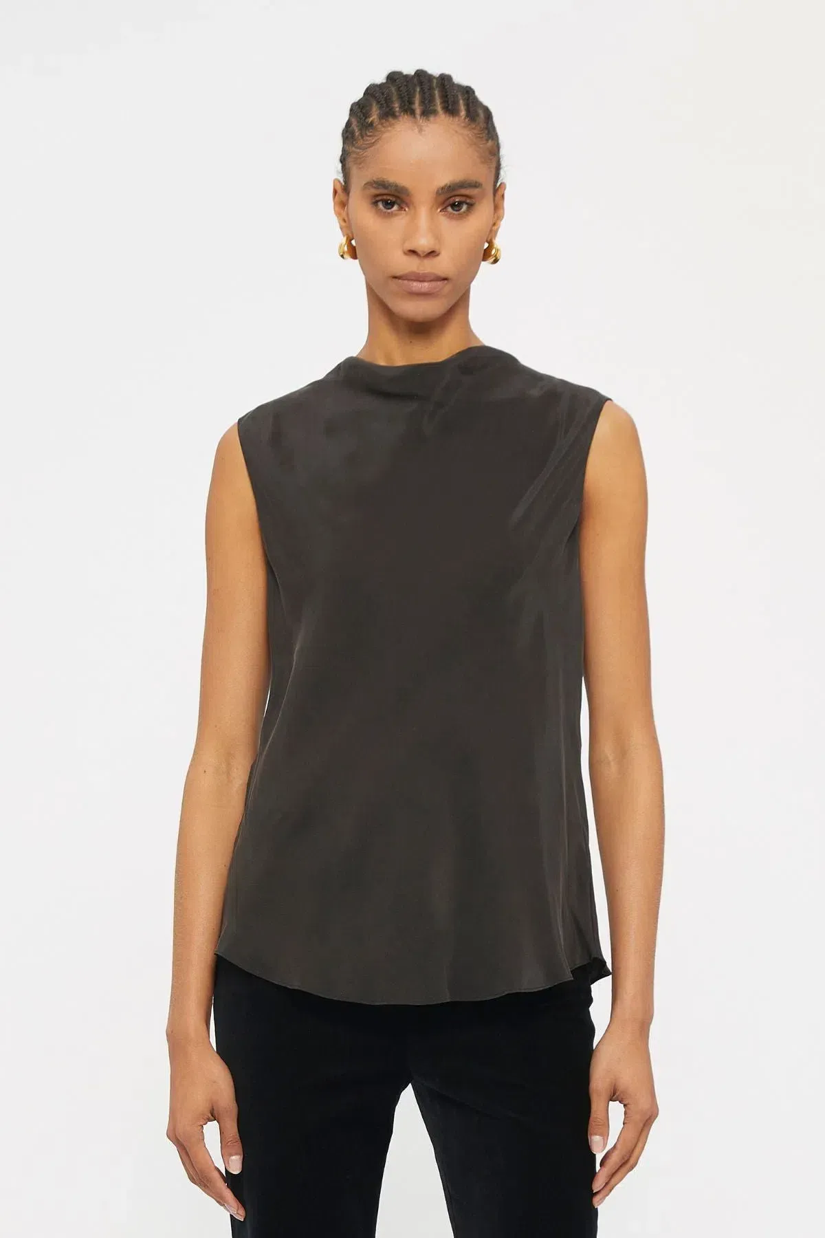 Ginger & Smart Beloved Cowl Neck Top Black Size 10 for rent on The Volte - main image