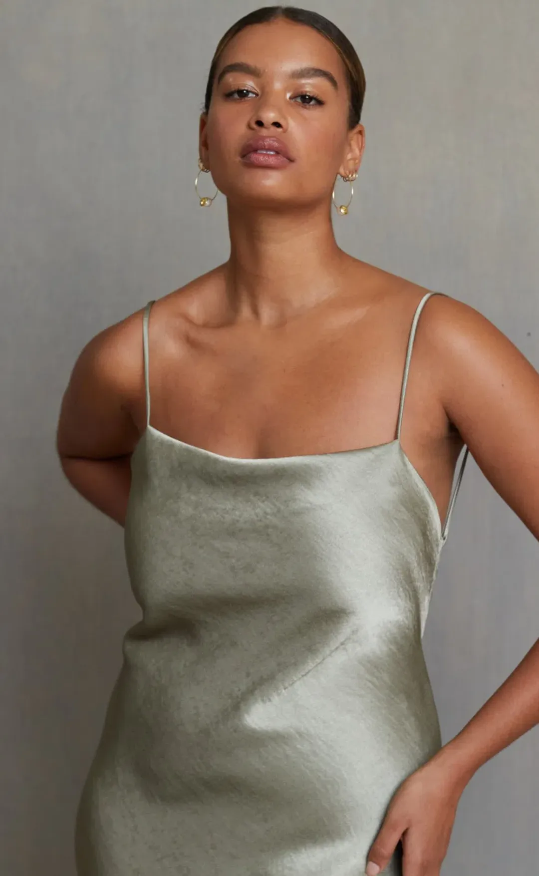 Bec & Bridge The Dreamer Tie Maxi Dress Sage Size 10 for rent on The Volte - main image