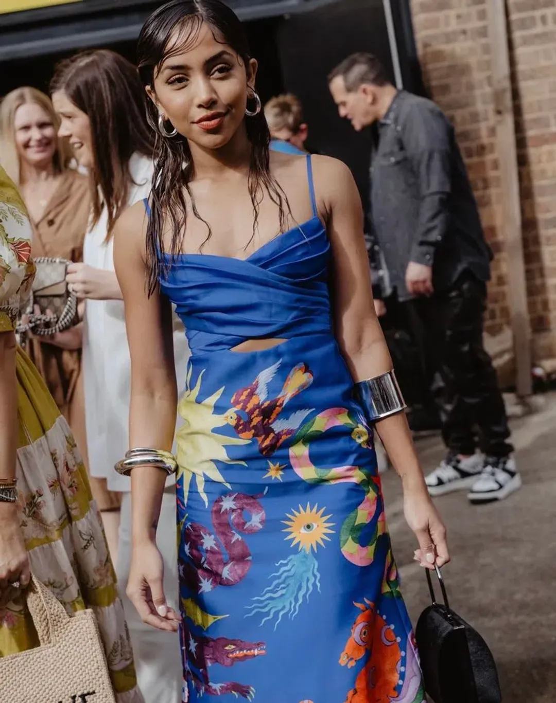 Alemais Guardian Midi Dress Blue Size 8 for rent on The Volte - main image