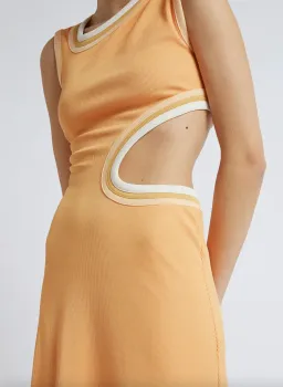 Christopher Esber Skewed Neck Multi Bind Dress Orange Size AU 4 for rent on The Volte - image 2
