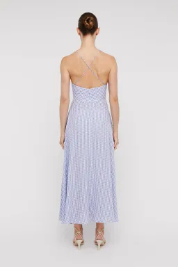 Scanlan Theodore Strappy Gingham Dress Mauve Size 6 for rent on The Volte - image 3