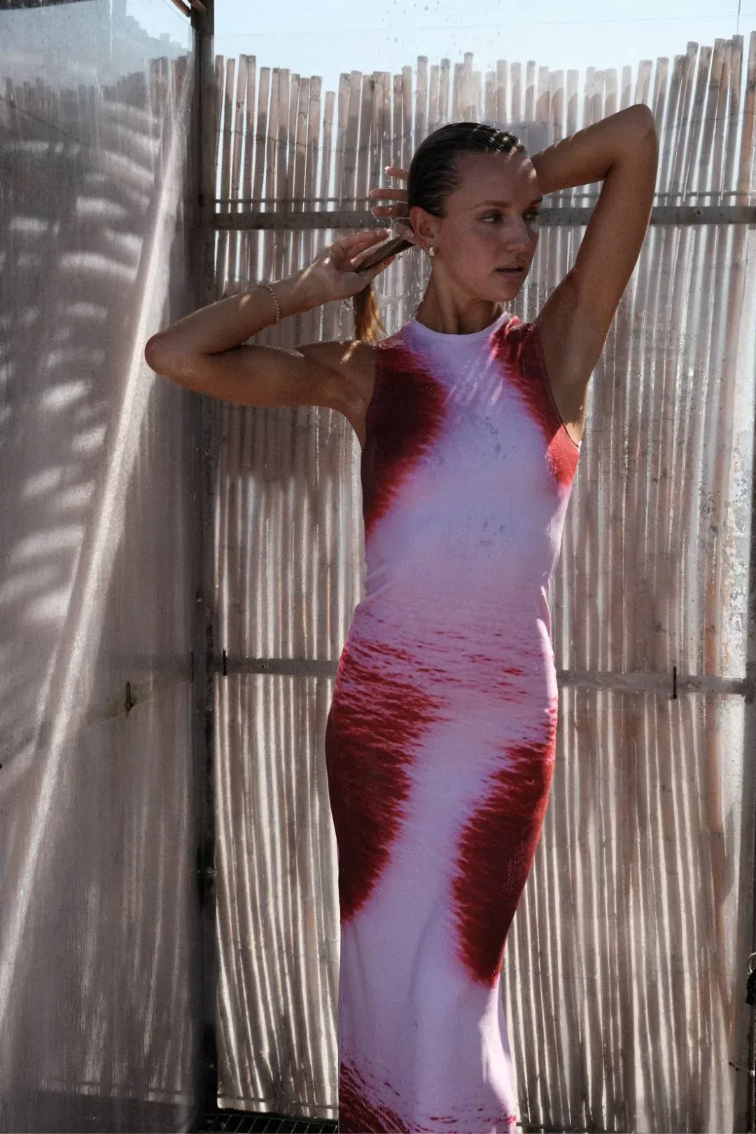 With Harper Lu Racer Dress Pink Multi Size S/Au 8 for rent on The Volte - main image