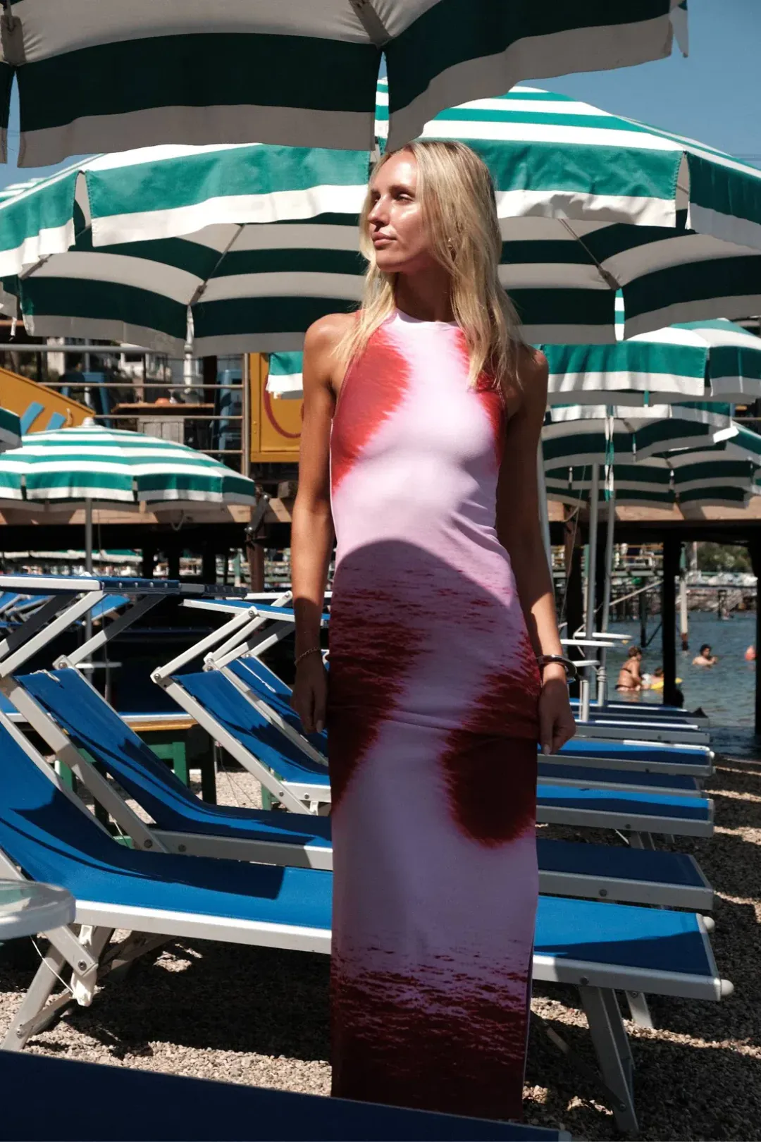 With Harper Lu Racer Dress Pink Multi Size S/Au 8 for rent on The Volte - main image