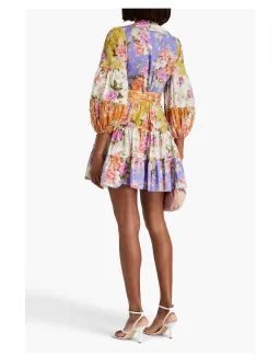 Zimmermann Pattie Wrap Mini Dress Floral Size 3/ Au 14 for rent on The Volte - image 2