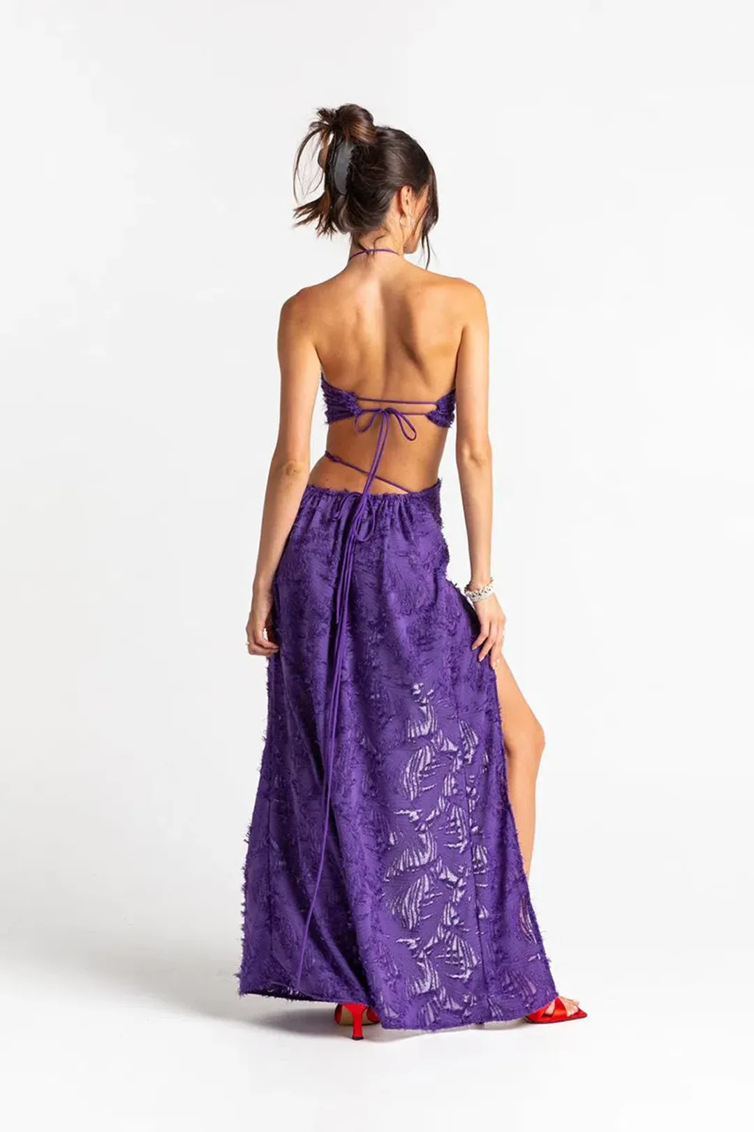 Arcina Ori Issi Set Top & Skirt Purple Size 8 for rent on The Volte - main image