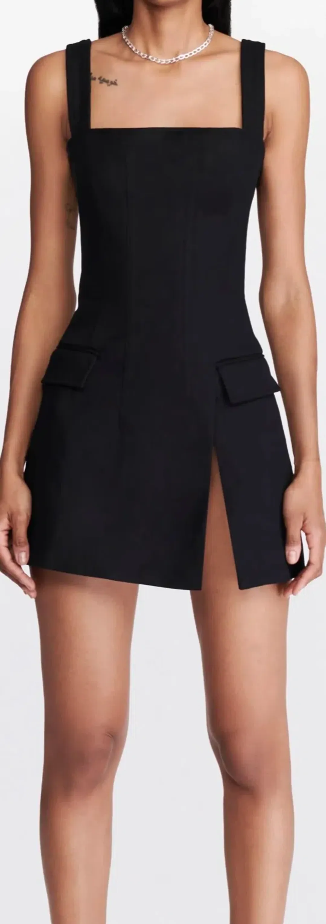 Dion Lee Frame Mini Dress Black Size 6 for rent on The Volte - main image