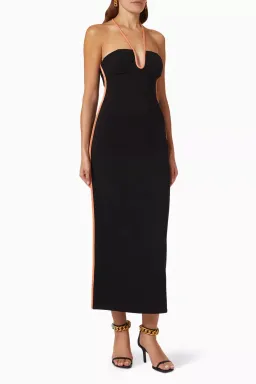 Paris Georgia Nassia Midi Dress Black Size 6 for rent on The Volte - image 1