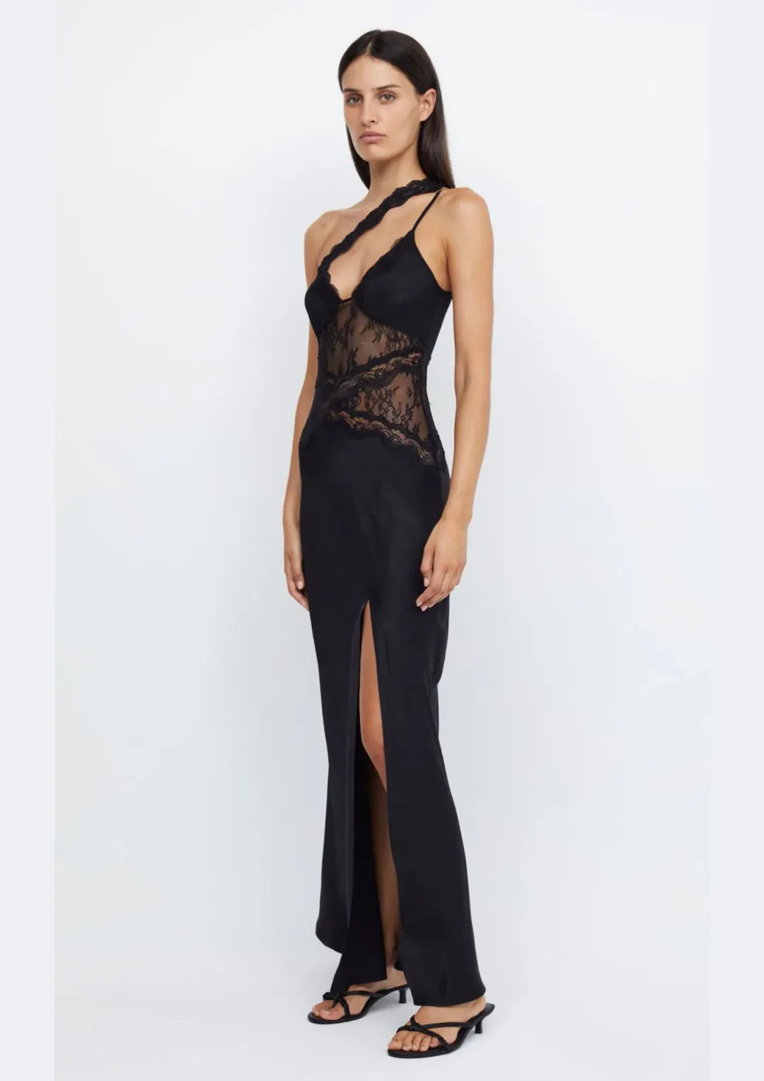 Bec & Bridge Ria Asym Maxi Dress Black Size 8 for rent on The Volte - main image