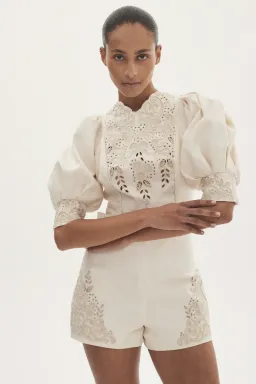 Alemais Violeta Tie Back Top Cream Size 6 for rent on The Volte - image 2