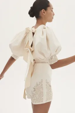 Alemais Violeta Tie Back Top Cream Size 6 for rent on The Volte - image 3