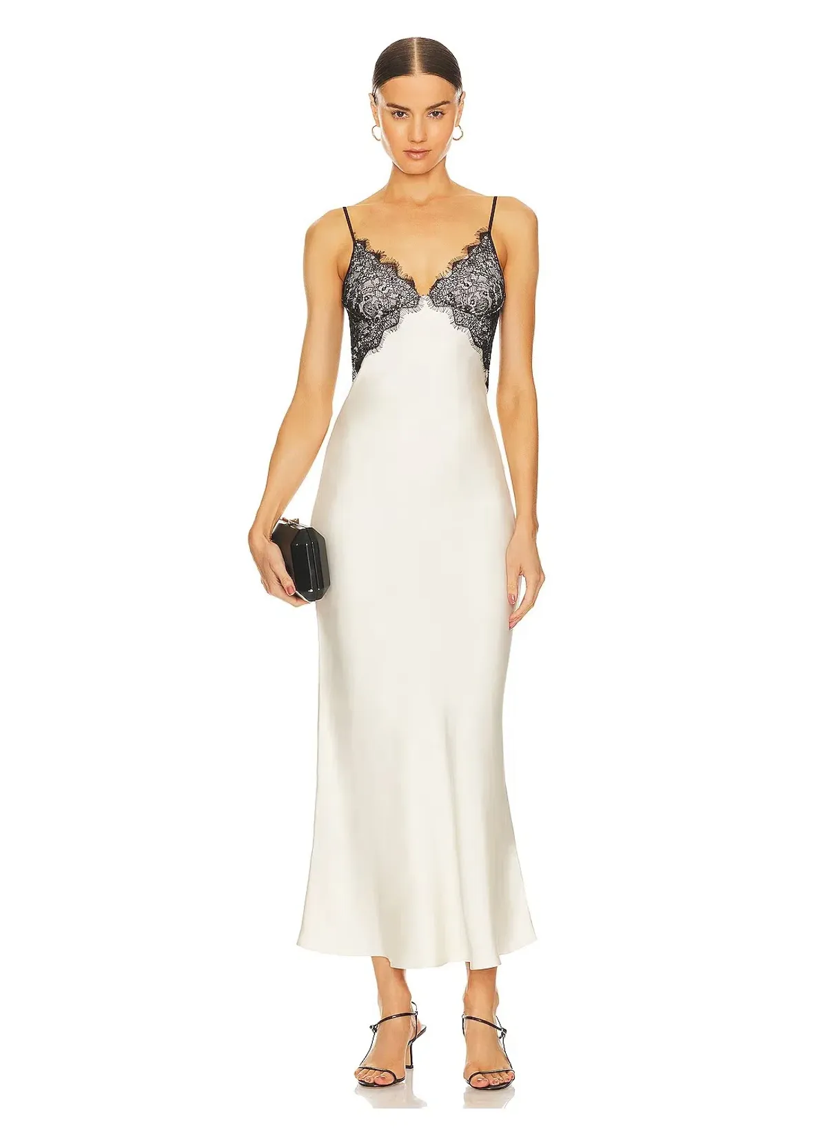 Bec & Bridge Emery Lace Maxi Dress in Ivory Black Size 6 for rent on The Volte - main image