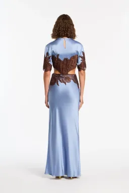 Sir the Label Danseurs Lace Cut Out Gown Blue Size 1/AU 10 for rent on The Volte - image 3