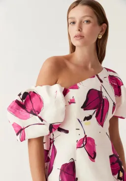 Aje Arista Tulip Sleeve Midi Dress Floral Size 16 for rent on The Volte - image 4