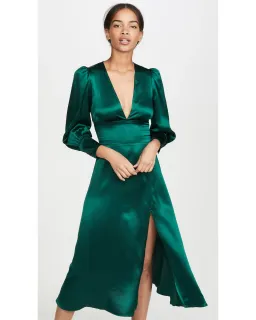 Reformation Keats Dress Emerald  Size AU 10  for rent on The Volte - image 2