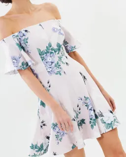 Lover Petunia Off Shoulder Mini Dress Floral Size 6 for rent on The Volte - image 5