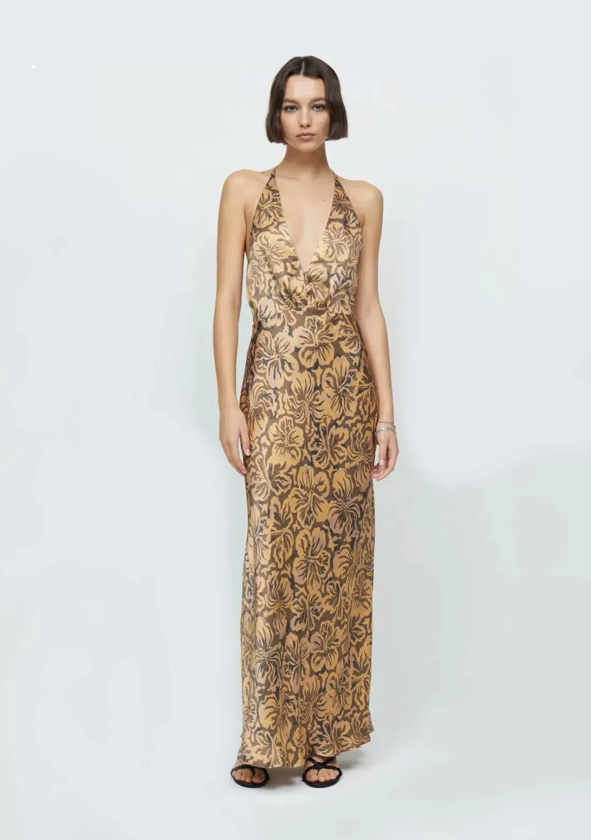 Bec & Bridge Samara Halter Maxi Dress Floral Size 6 for rent on The Volte - main image