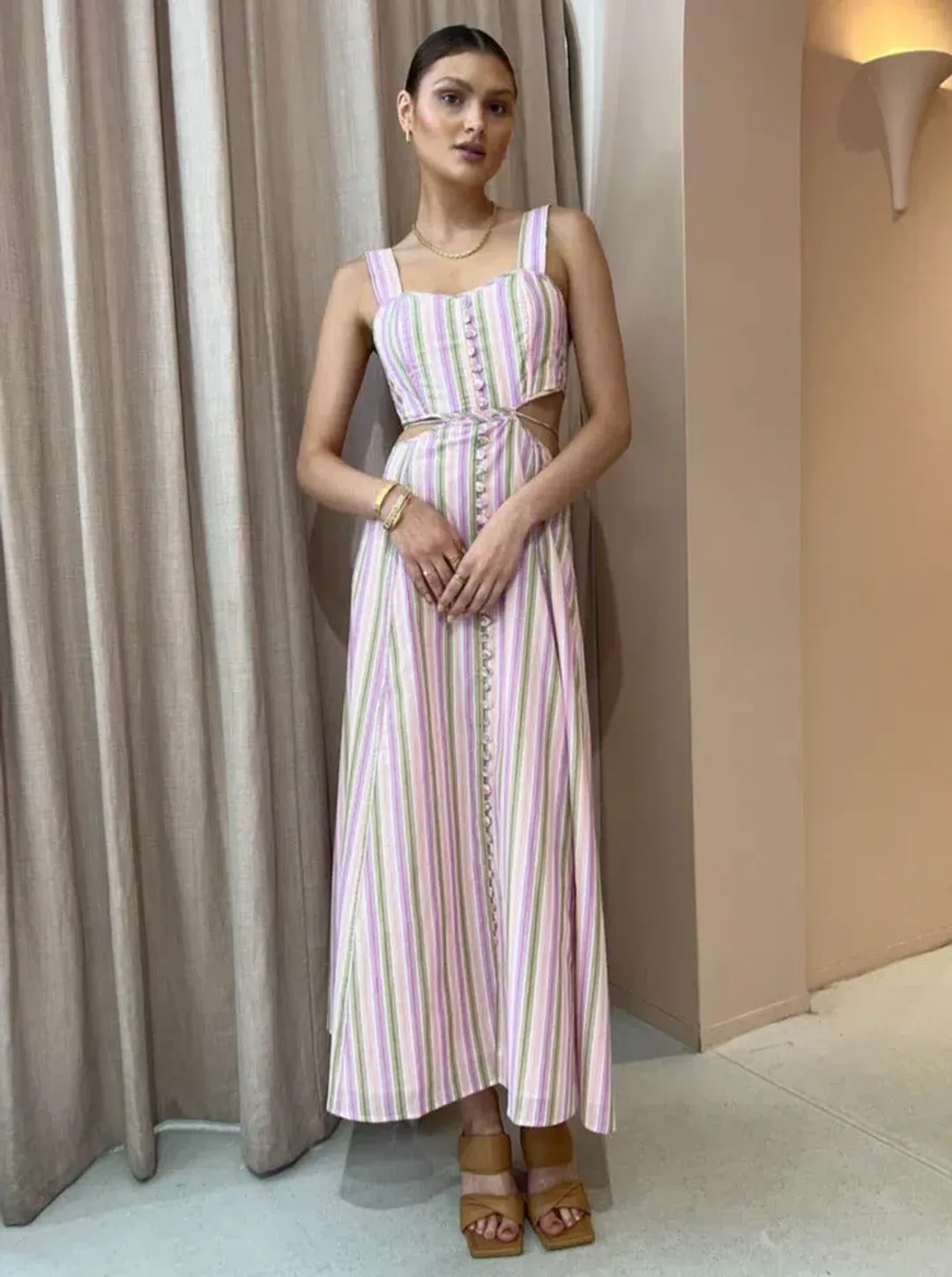 Magali Pascal Ravel Dress Stripe Print Size S / AU 8 for rent on The Volte - main image