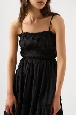 Aje Luna Tiered Maxi Dress Black Size 6 for rent on The Volte - image 2