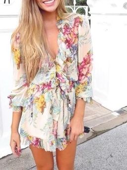 Zimmermann Kali Playsuit Floral Size 0 / AU 8 for rent on The Volte - image 1