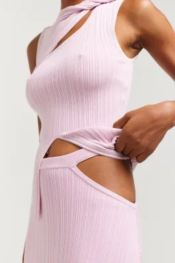 Henne Romee Knit Top and Skirt Set in Musk Size 8 for rent on The Volte - image 2