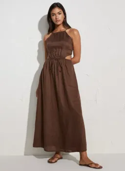 Faithfull the Brand La Piedra Maxi Dress Brown Size 10 for rent on The Volte - image 1