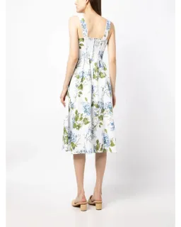 Reformation Tagliatelle Linen Midi Dress Floral Size AU 10 for rent on The Volte - image 4