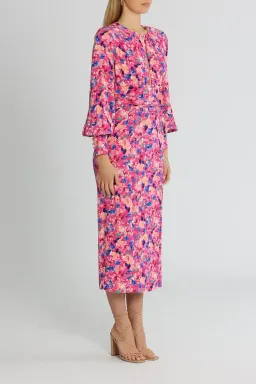 Rebecca Vallance Little Havana Midi Dress Pink Print Size 12 for rent on The Volte - image 2