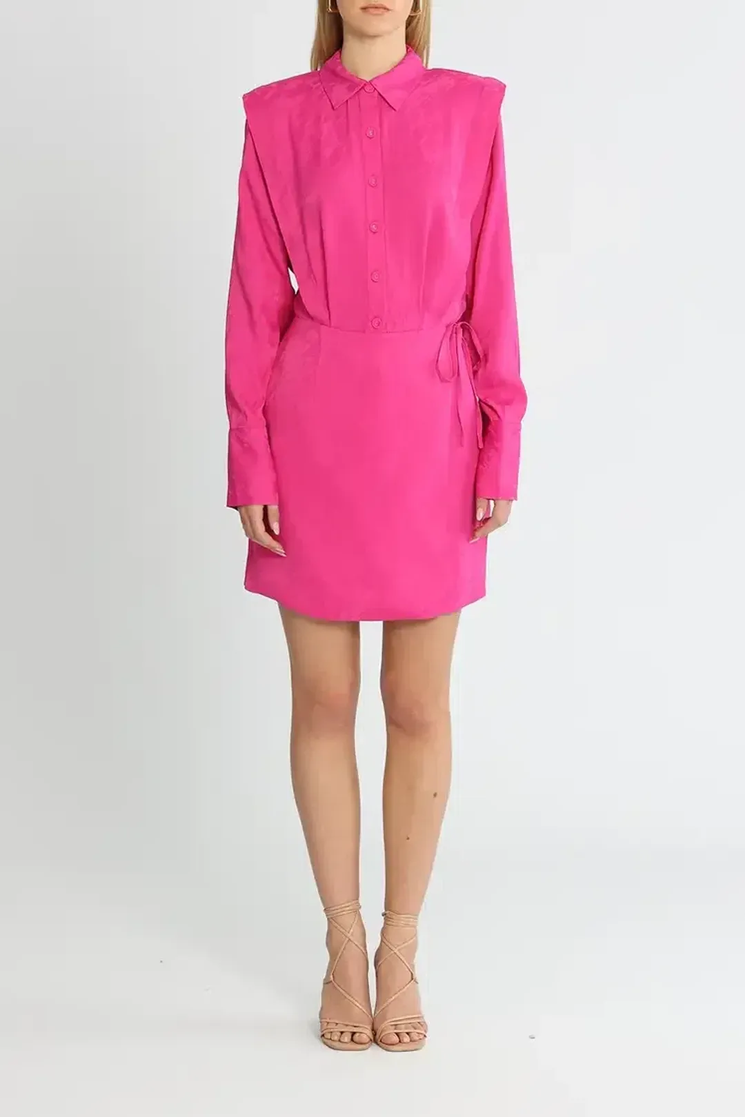 Rebecca Vallance Theresa Shirt Dress Fuschia Pink Size 12 for rent on The Volte - main image