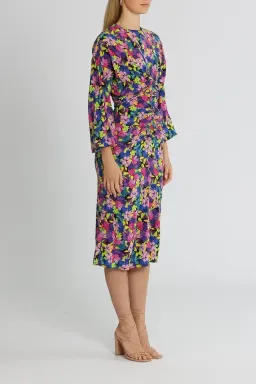 Rebecca Vallance La Isla Bonita Midi Dress Multi Print Size 10 for rent on The Volte - image 2
