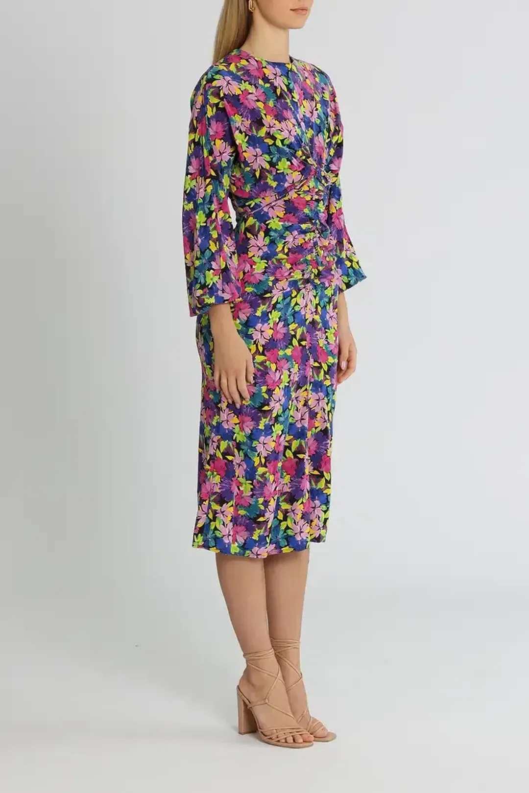 Rebecca Vallance La Isla Bonita Midi Dress Multi Print Size 16 for rent on The Volte - main image