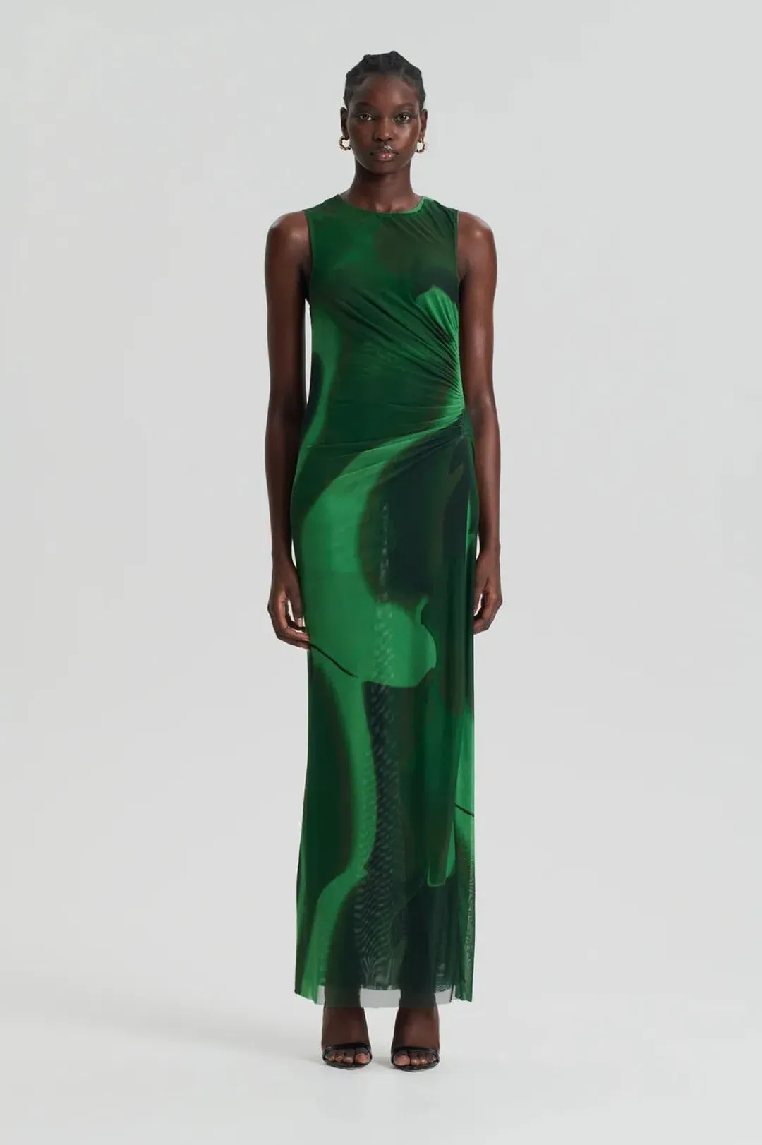 Scanlan Theodore Italian Watercolour Dress Green Print Size 14 for rent on The Volte - main image