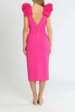 Rebecca Vallance Cupid's Bow Midi Fuschia Pink Size 16 for rent on The Volte - image 3