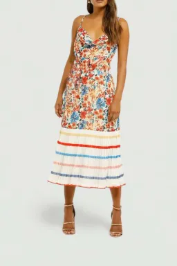 Talulah Merengue Midi Dress Tropicana Floral Multi Print Size 8 for rent on The Volte - image 1