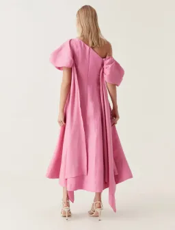 Aje Arista Tulip Sleeve Midi Dress in Pink Size 10  for rent on The Volte - image 3