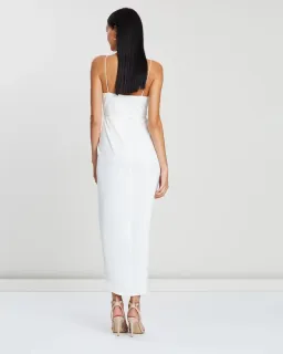 Shona Joy Core Cocktail Draped Maxi Dress White Size 14 for rent on The Volte - image 2