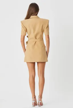 Bianca & Bridgett Rori Blazer Dress Camel Size 14 for rent on The Volte - image 3