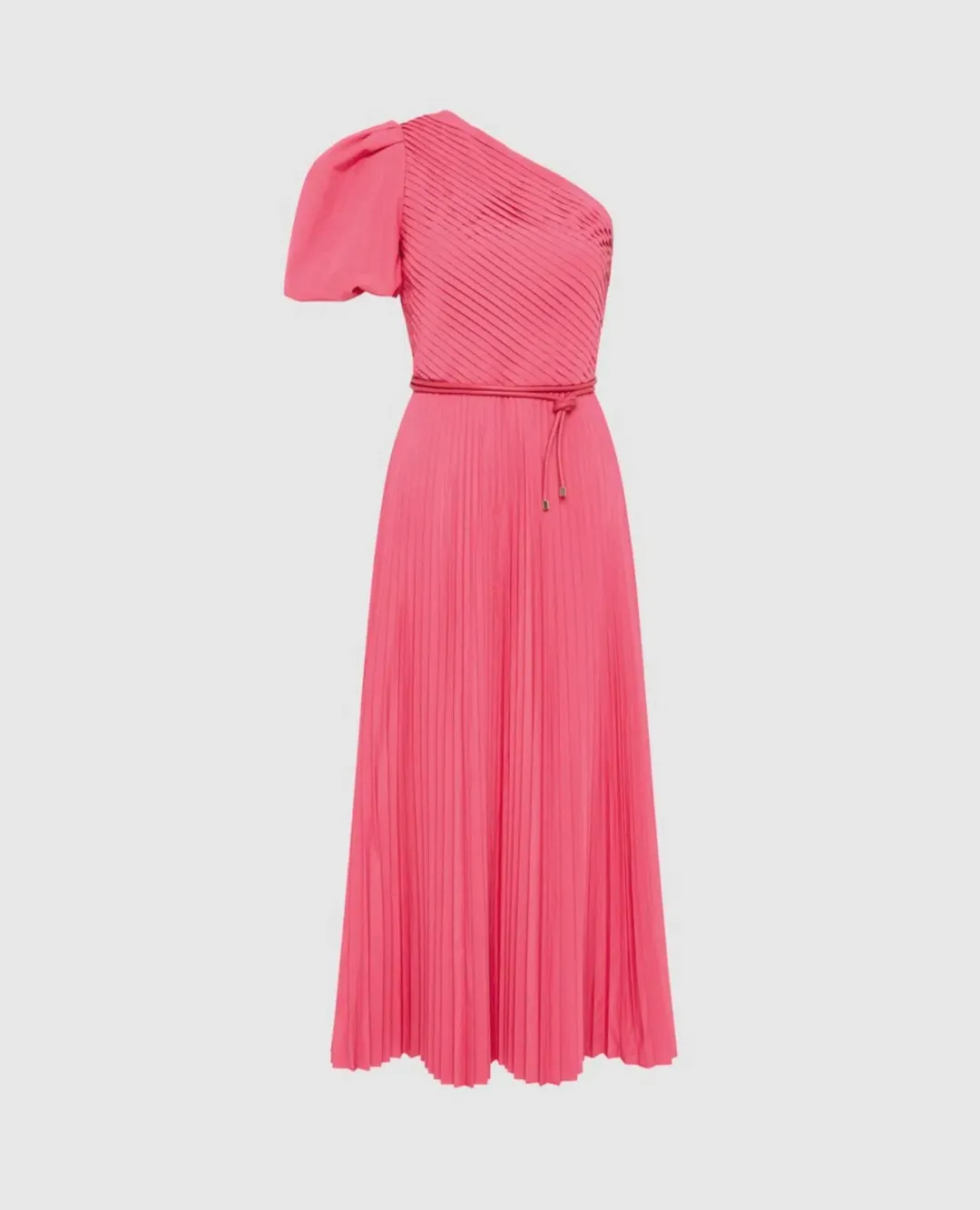 Rebecca Vallance  Rosa One Shoulder Midi Dress  Pink Size 12 for rent on The Volte - main image