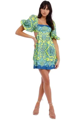 Zimmermann Nina Cut Out Mini Dress Lime Size 12 for rent on The Volte - image 4
