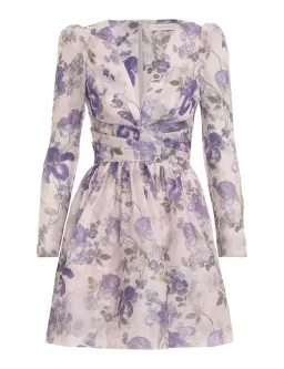 Zimmermann The Lyrical Cross Over Mini in Blue Iris Cream Size 0 (6-8)  for rent on The Volte - image 2