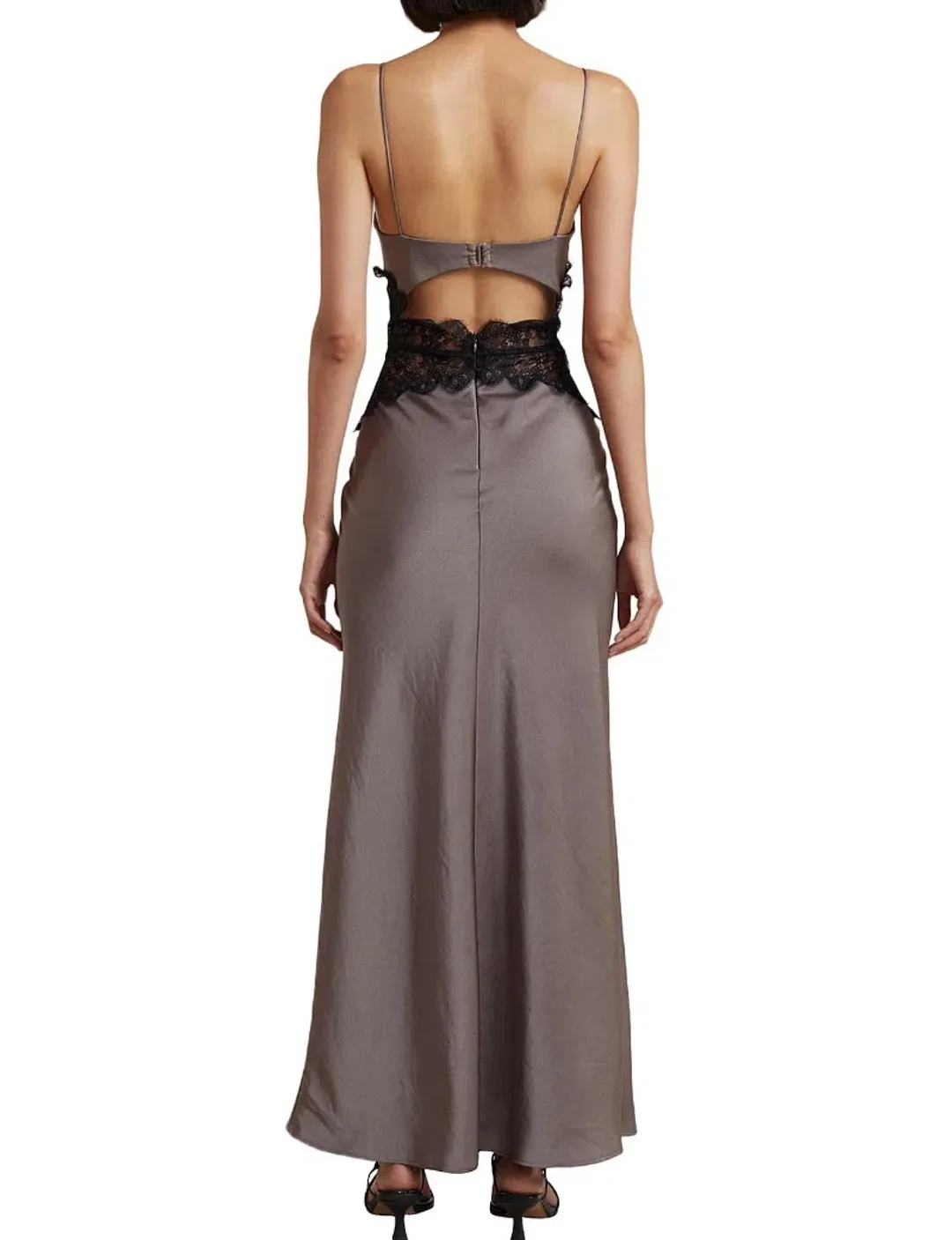 Bec & Bridge Camille Maxi Dress Grey Size AU 10 for rent on The Volte - main image