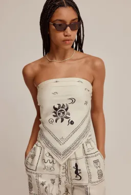 Venroy Silk Scarf in Mexican Tarot Size 8 for rent on The Volte - image 1