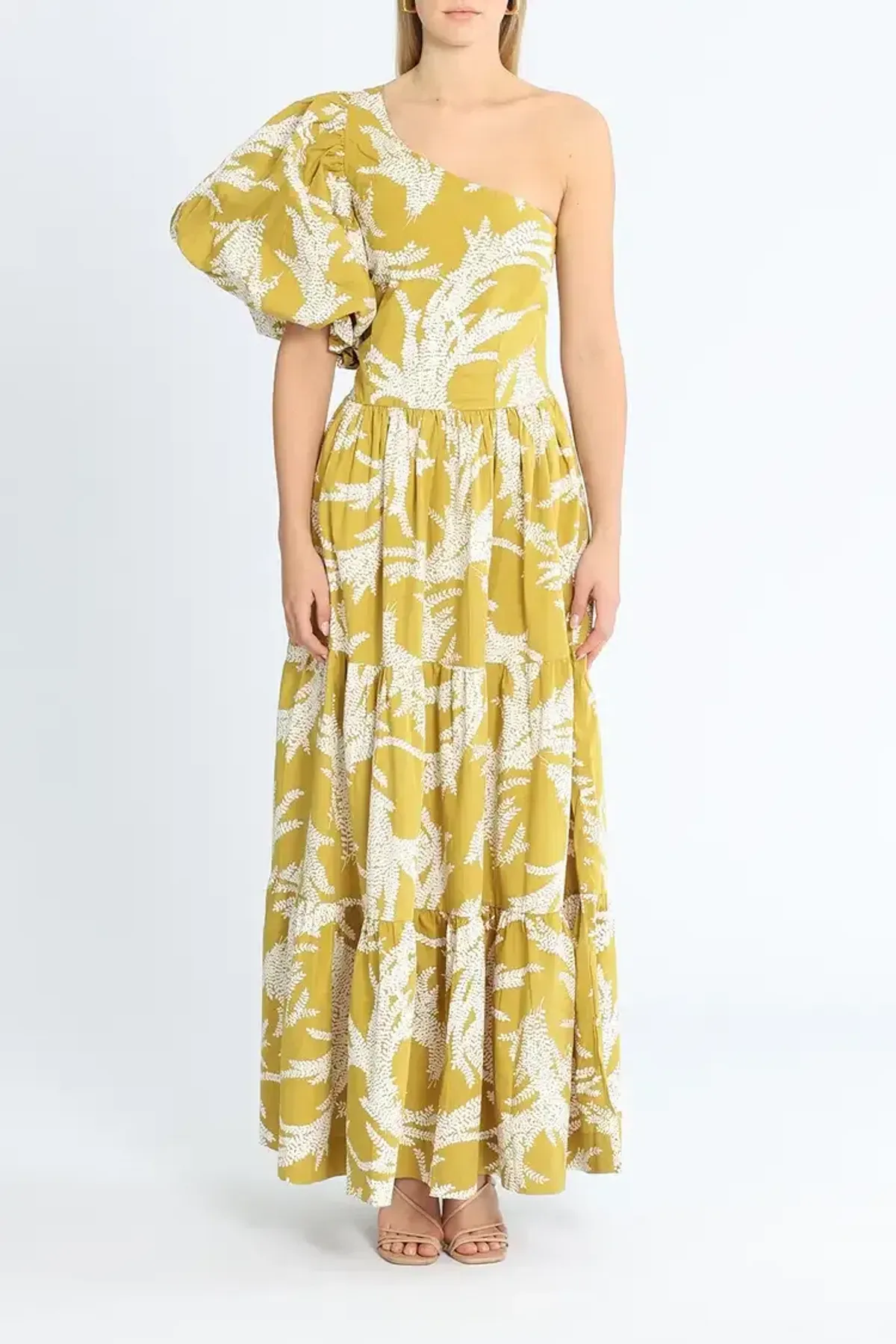 SWF  Puff Sleeve Maxi Dress Print Size 8 for rent on The Volte - main image