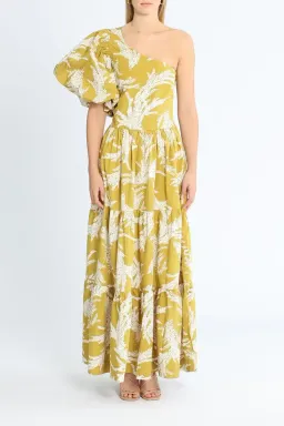 SWF  Puff Sleeve Maxi Dress Print Size 8 for rent on The Volte - image 1