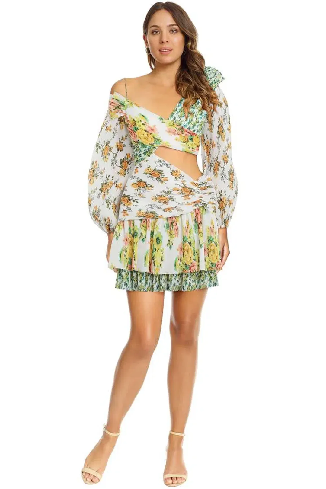 Zimmermann Golden Surfer Dress Spliced Size 2 / AU 12 for rent on The Volte - main image