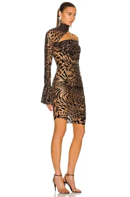 Mugler Star Print Cut-Out Dress Size S/Au 8 for rent on The Volte - image 2