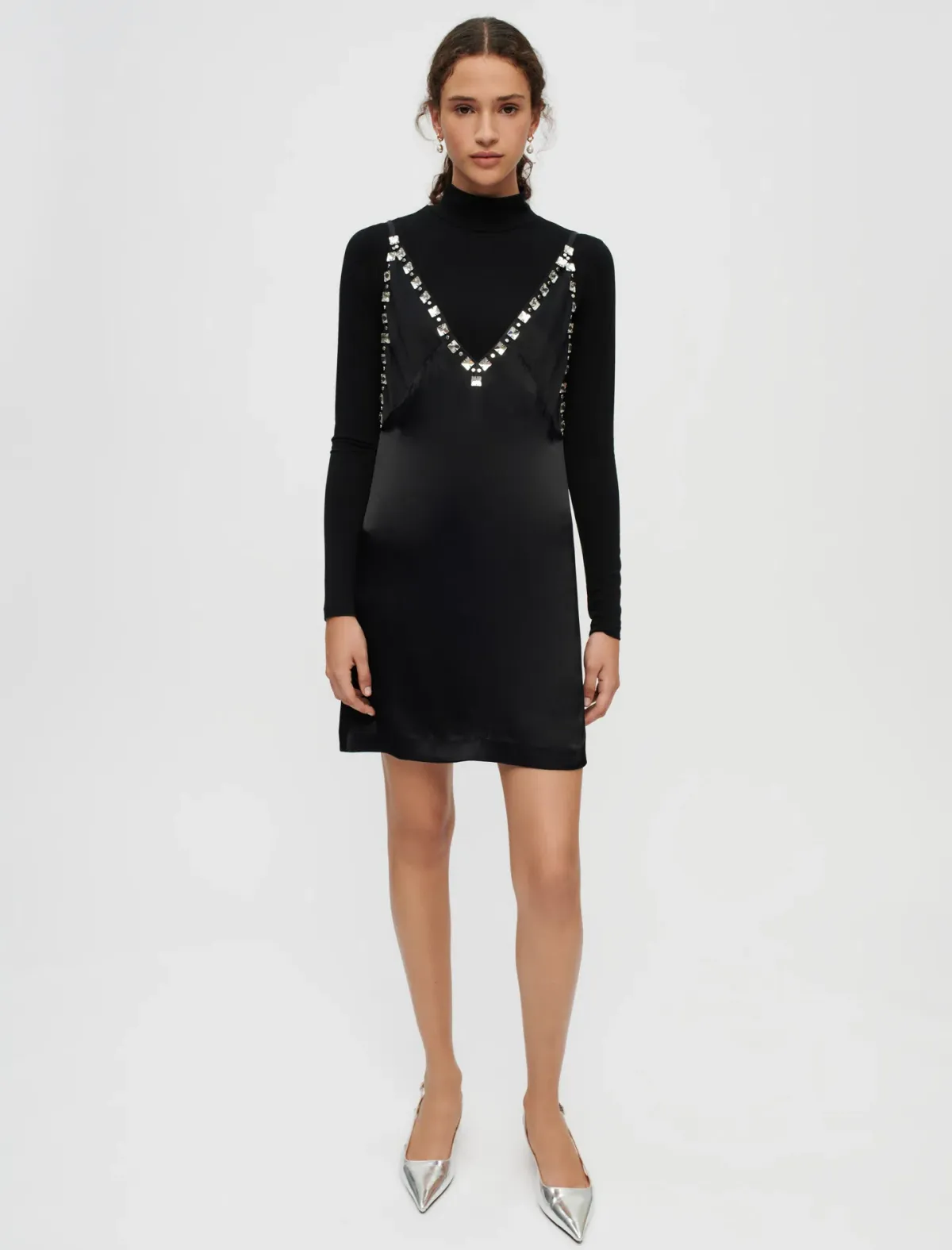 Maje Radeau Dress Black Size 38/Au 10 for rent on The Volte - main image